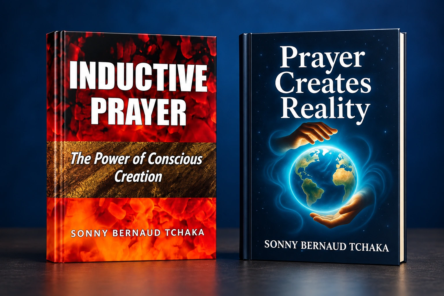 Inductive Prayer and Prayer Creates Reality displayed side by side.